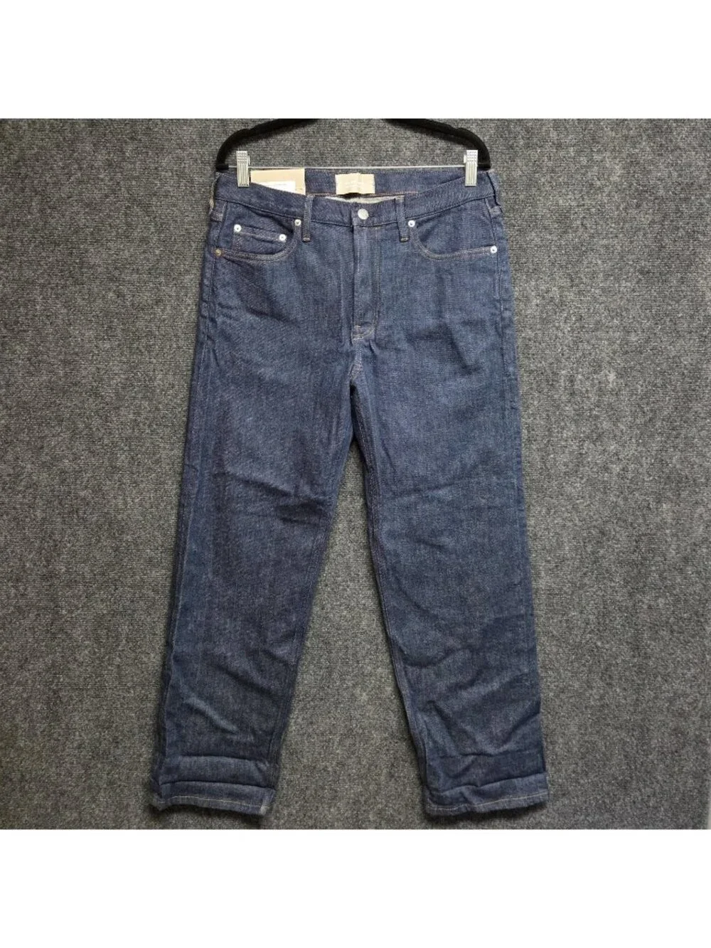 Everlane Selvedge Loose Straight Jeans Mens 32x30 Indigo Rinse Organic Cotton